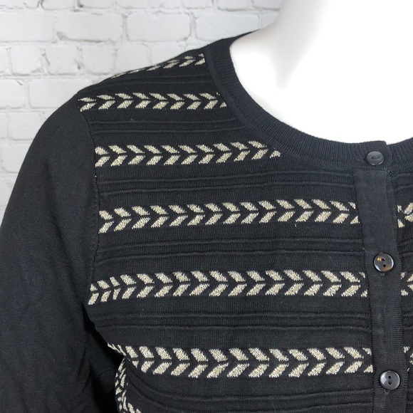 2X 3X Charter Club Metallic Chevron Cardigan Plus - Picture 5 of 5